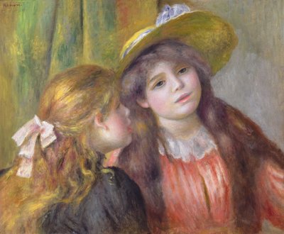 Porträt von zwei Mädchen, ca. 1890-92 von Pierre Auguste Renoir